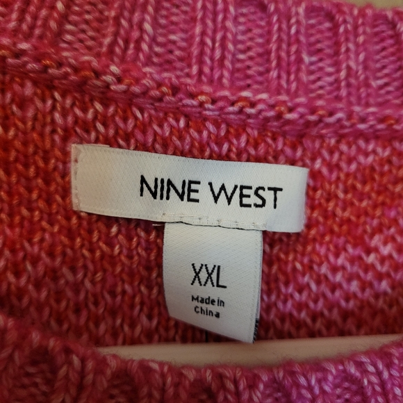 Nine West pink and red pullover sweater. Size XXL. - Picture 3 of 10